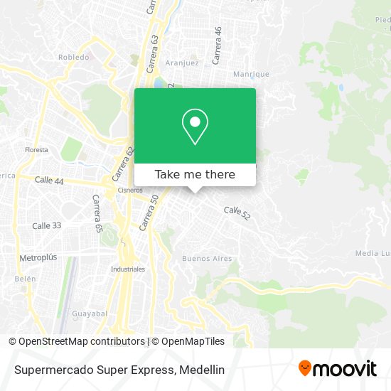 Mapa de Supermercado Super Express