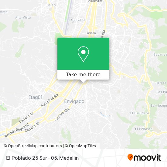 Mapa de El Poblado 25 Sur - 05