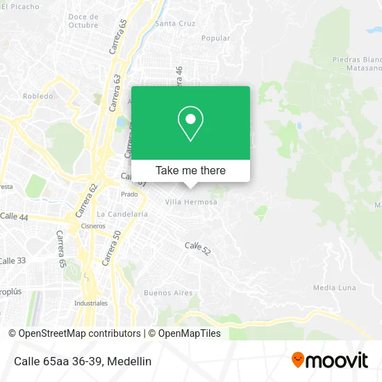 Calle 65aa 36-39 map