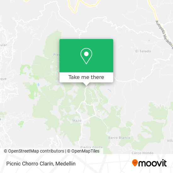 Picnic Chorro Clarín map