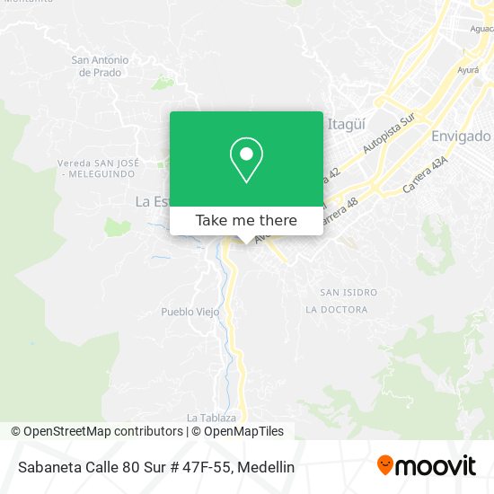 Sabaneta Calle 80 Sur # 47F-55 map