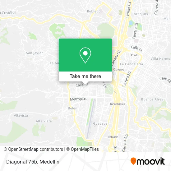 Mapa de Diagonal 75b
