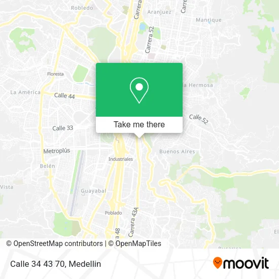 Mapa de Calle 34 43 70