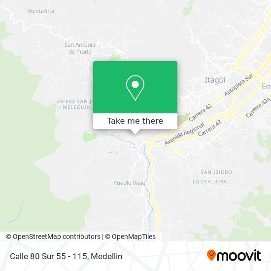 Calle 80 Sur 55 - 115 map