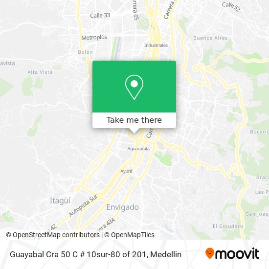 Guayabal Cra 50 C # 10sur-80 of 201 map