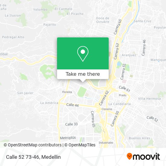 Mapa de Calle 52 73-46