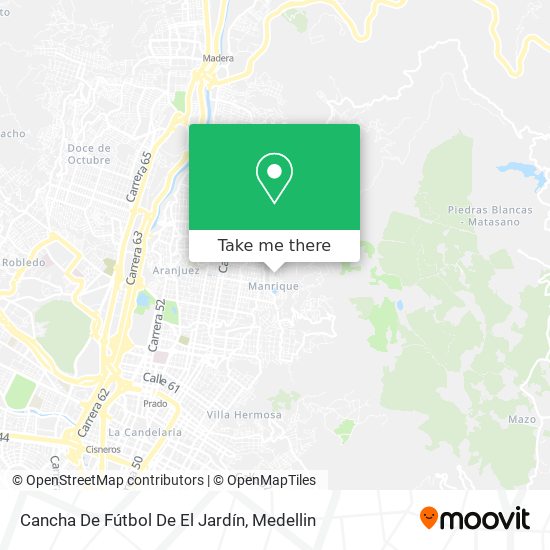Cancha De Fútbol De El Jardín map