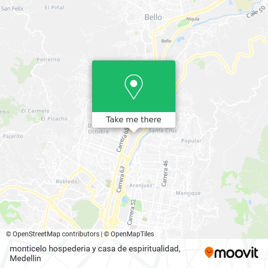 Mapa de monticelo hospederia y casa de espiritualidad