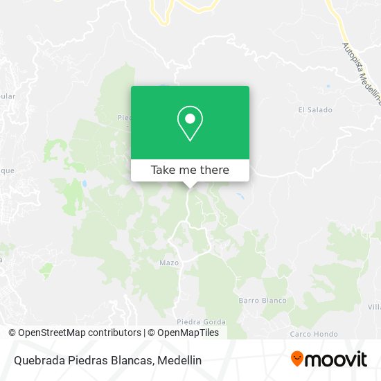 Mapa de Quebrada Piedras Blancas