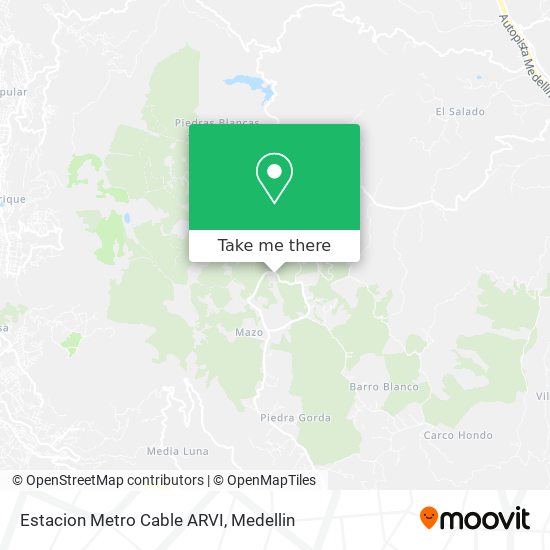 Mapa de Estacion Metro Cable ARVI
