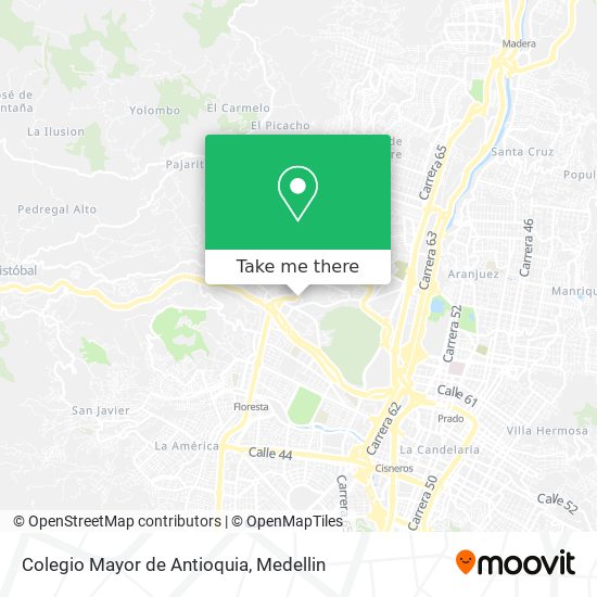 Mapa de Colegio Mayor de Antioquia