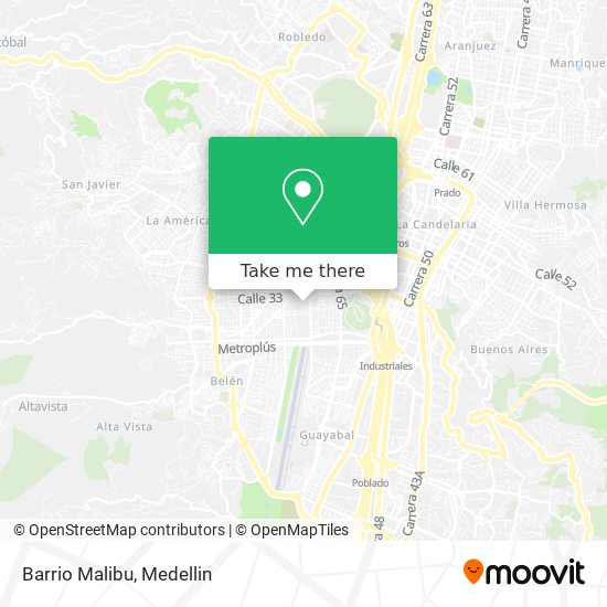 Mapa de Barrio Malibu
