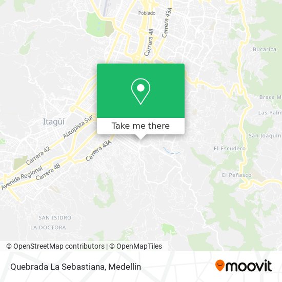 Quebrada La Sebastiana map