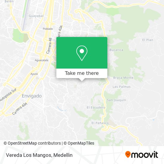 Vereda Los Mangos map