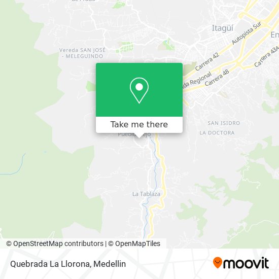 Quebrada La Llorona map