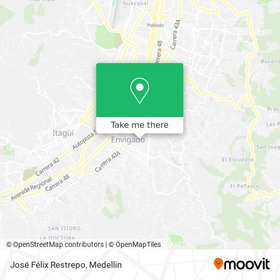 Mapa de José Félix Restrepo