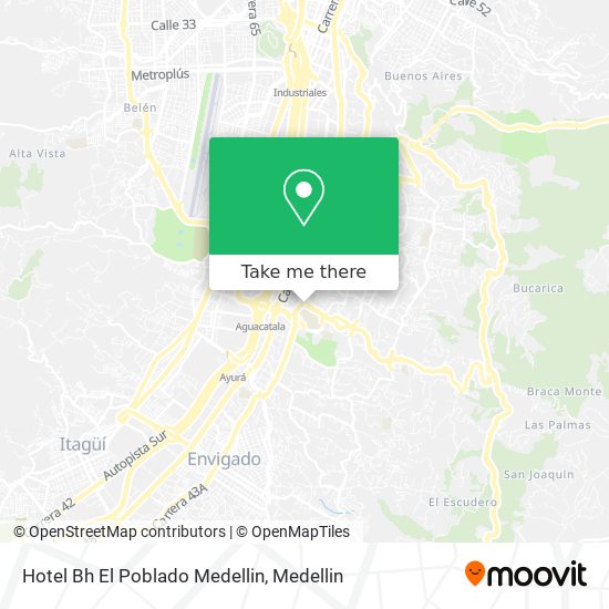 Hotel Bh El Poblado Medellin map