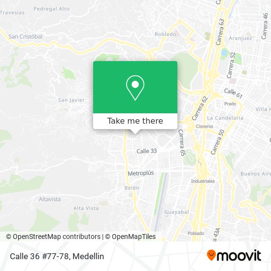 Mapa de Calle 36 #77-78