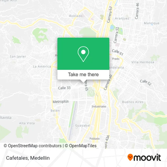 Cafetales map