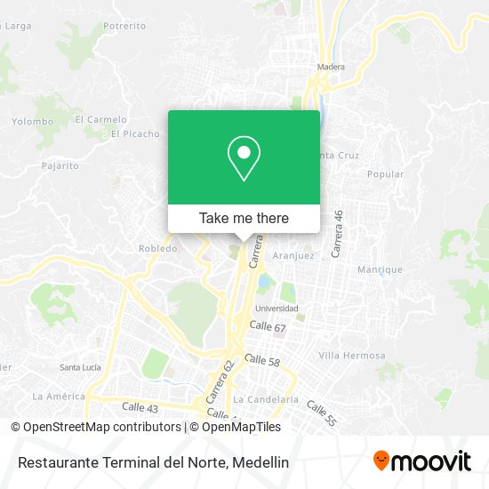 Mapa de Restaurante Terminal del Norte