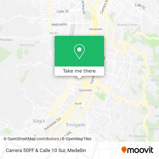 Carrera 50FF & Calle 10 Sur map
