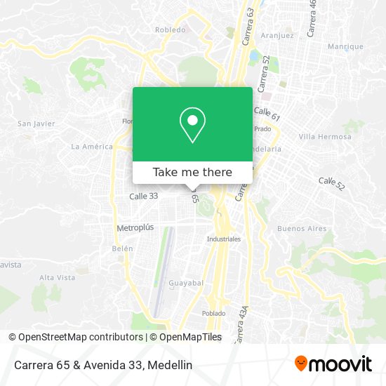 Carrera 65 & Avenida 33 map