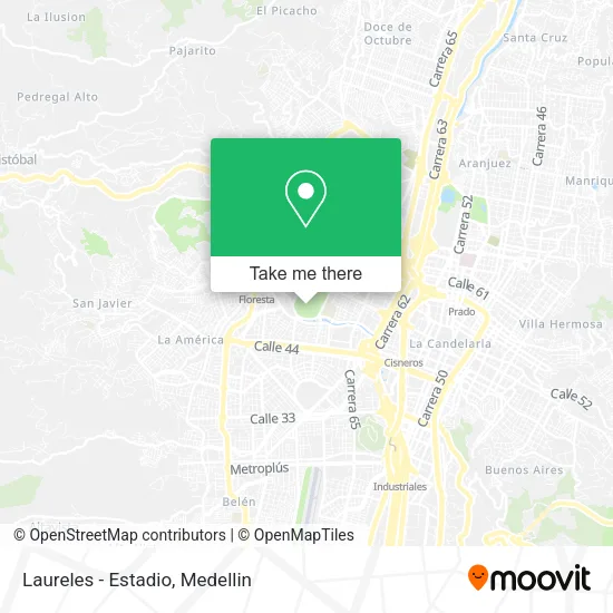 Laureles - Estadio map