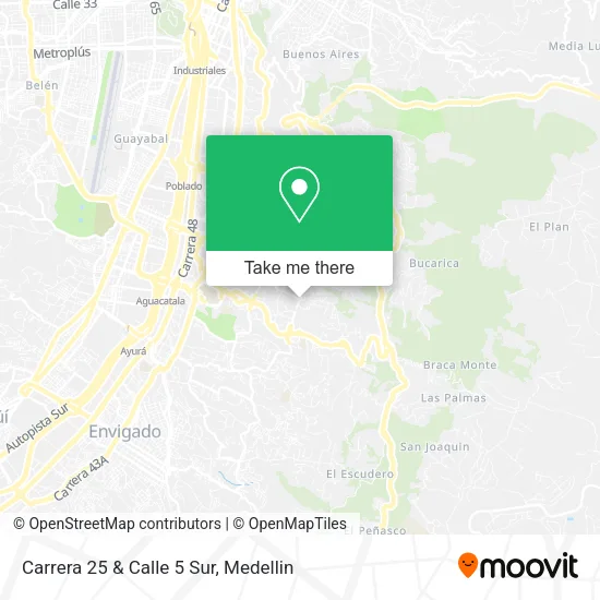 Carrera 25 & Calle 5 Sur map