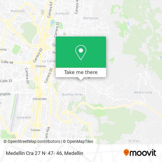 Medellín Cra 27 N· 47- 46 map