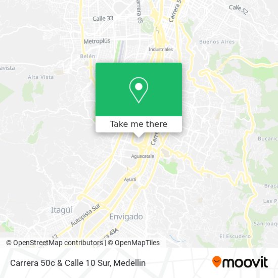 Carrera 50c & Calle 10 Sur map