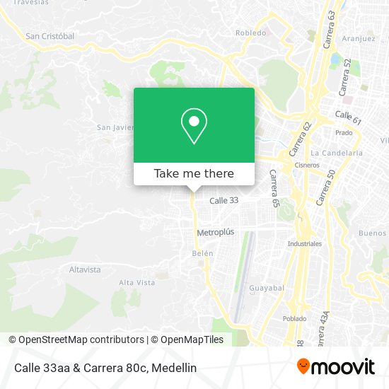 Calle 33aa & Carrera 80c map