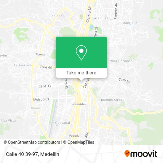 Mapa de Calle 40 39-97