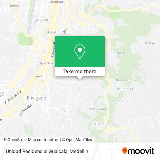 Mapa de Unidad Residencial Gualcala