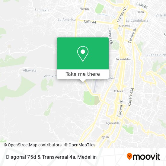 Mapa de Diagonal 75d & Transversal 4a