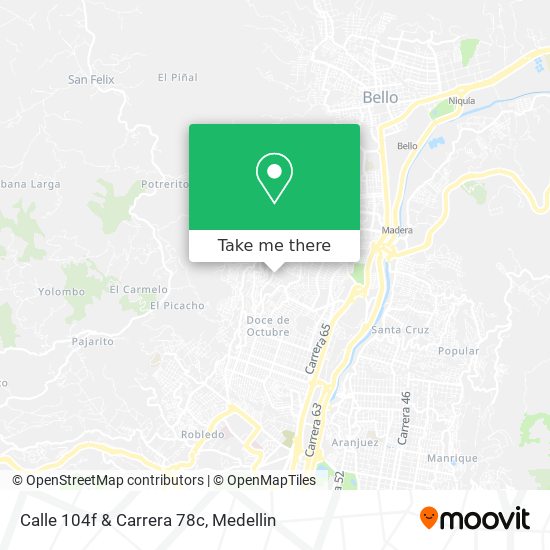 Calle 104f & Carrera 78c map