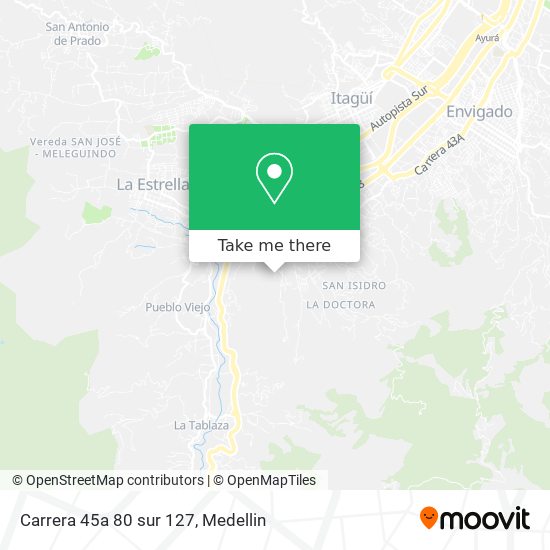 Mapa de Carrera 45a 80 sur 127
