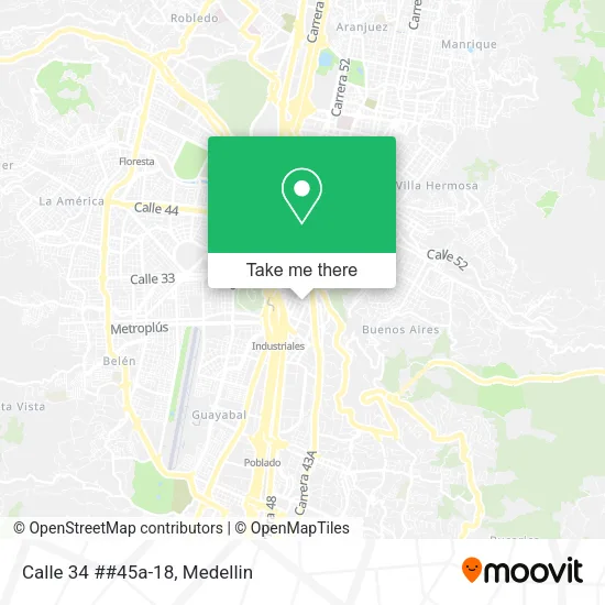 Mapa de Calle 34 ##45a-18