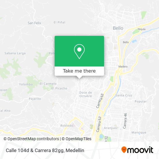 Calle 104d & Carrera 82gg map