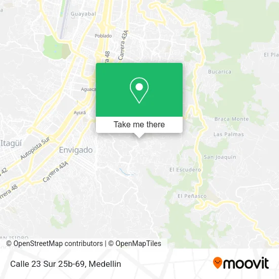 Calle 23 Sur 25b-69 map