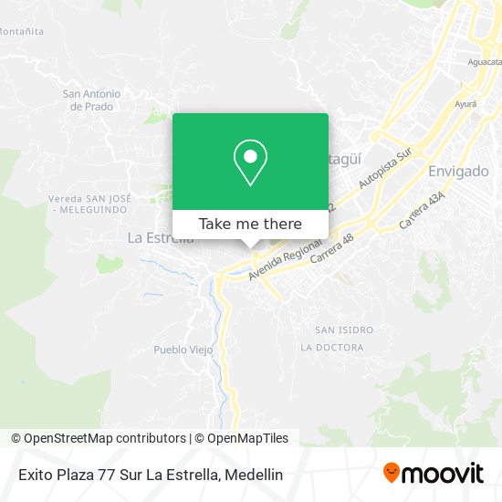 Exito Plaza 77 Sur La Estrella map