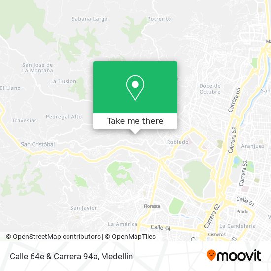 Calle 64e & Carrera 94a map