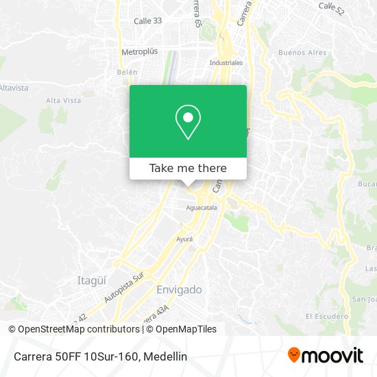Mapa de Carrera 50FF 10Sur-160
