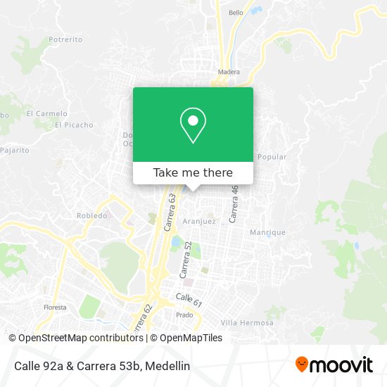 Mapa de Calle 92a & Carrera 53b