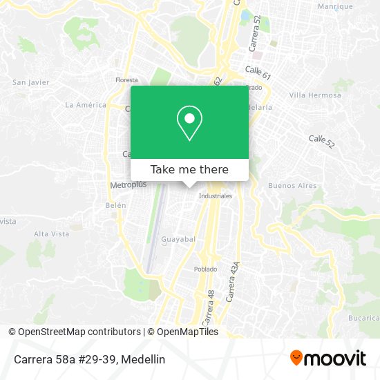 Mapa de Carrera 58a #29-39