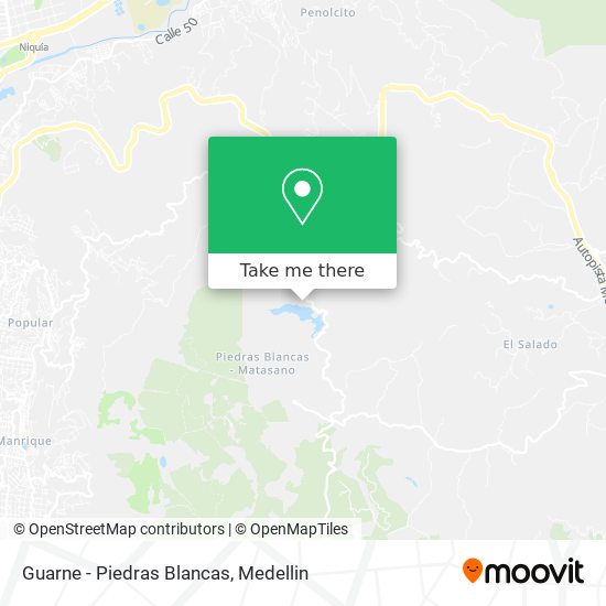 Mapa de Guarne - Piedras Blancas