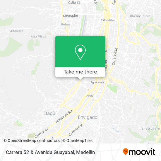 Carrera 52 & Avenida Guayabal map