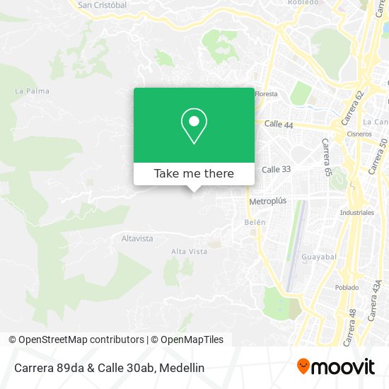 Mapa de Carrera 89da & Calle 30ab