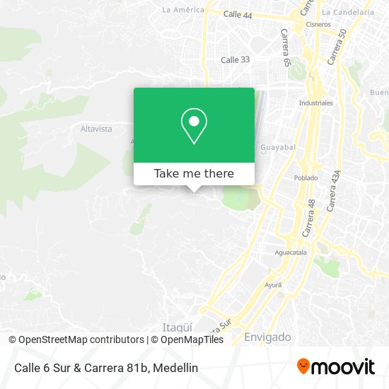 Mapa de Calle 6 Sur & Carrera 81b