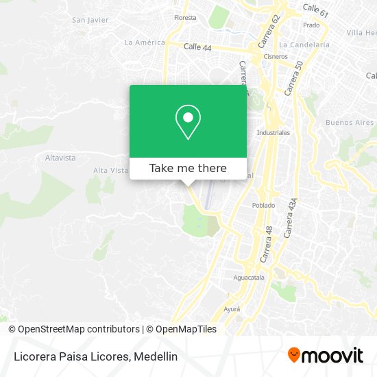 Licorera Paisa Licores map