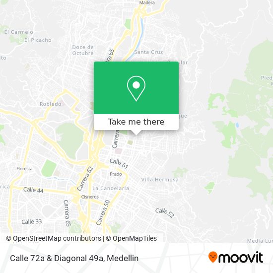 Calle 72a & Diagonal 49a map